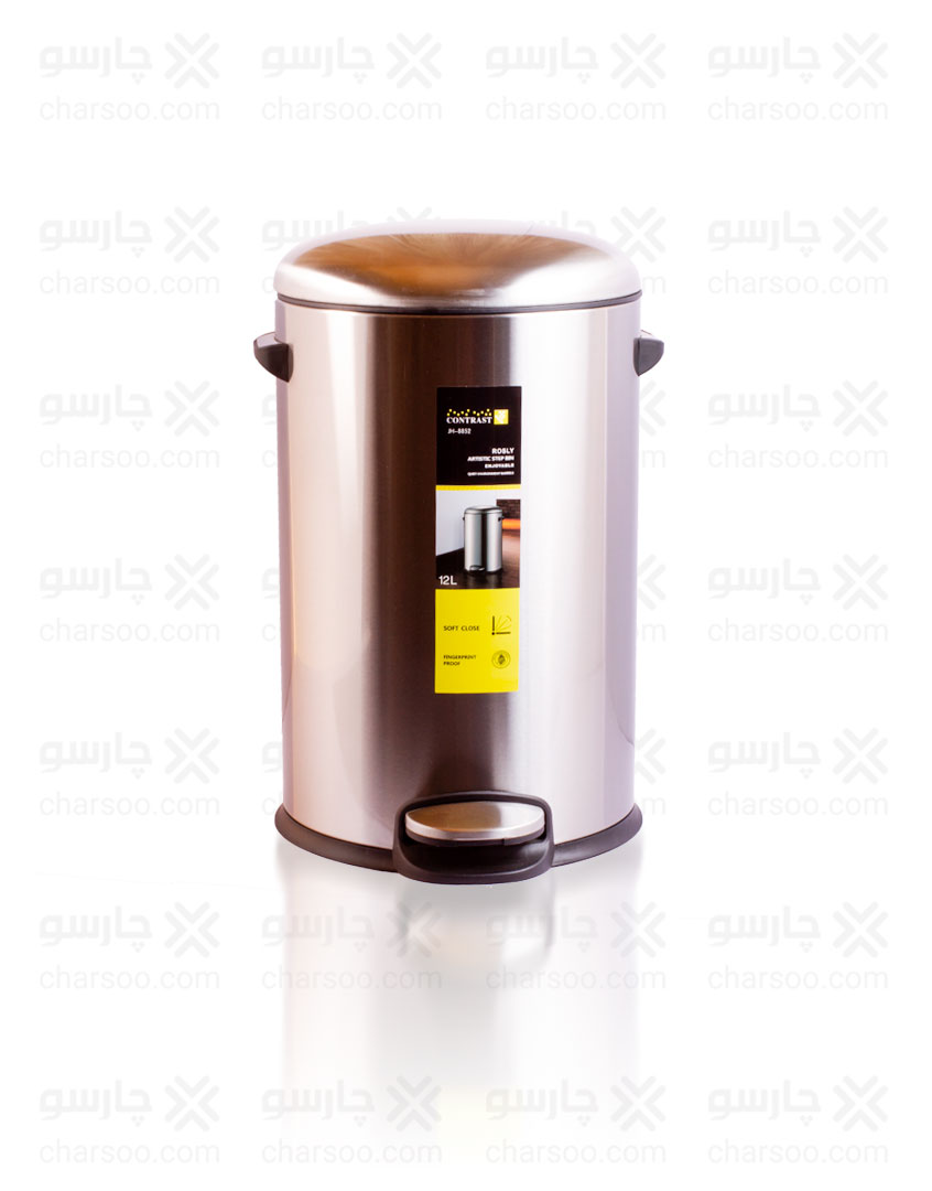 سطل 12 لیتری گرد کنتراست مدل 8852 استیل