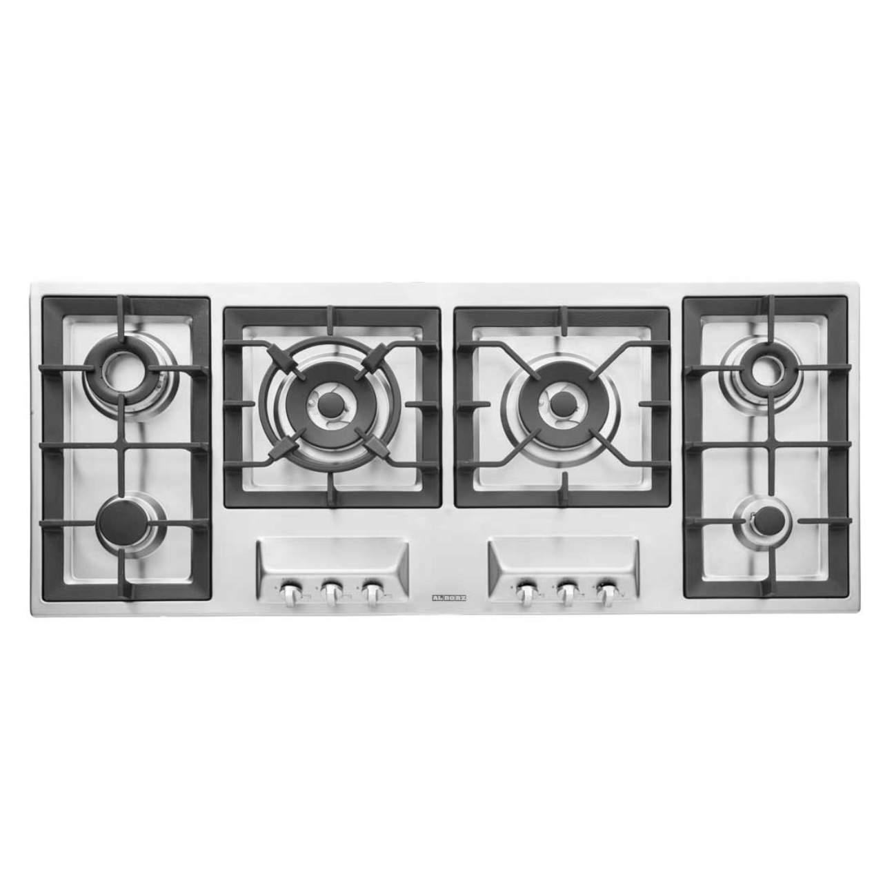 اجاق گاز صفحه ای استیل البرز مدل s6121 با قطعات ایتالیایی