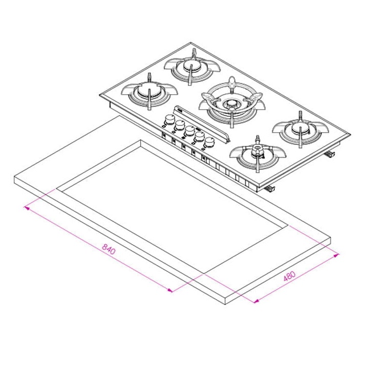 اجاق گاز صفحه ای کن مدل IG8503