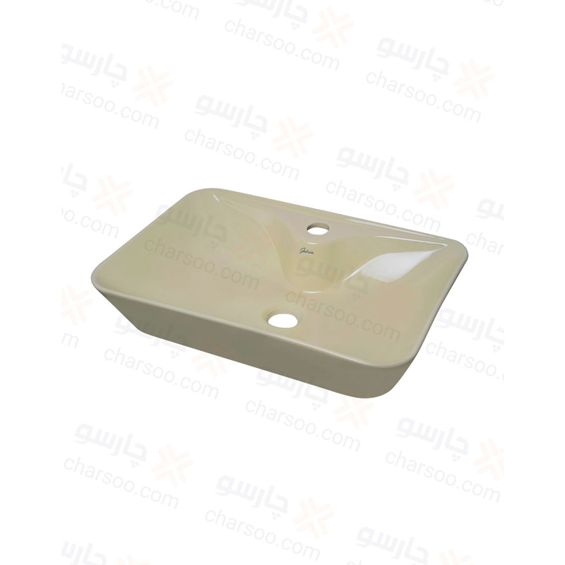 روشویی روکابینتی گاتریا مدل هما مستطیل بژ شیر سرخود