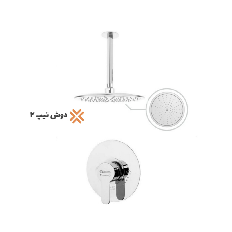 شیرآلات توکار درخشان سری آلفا کروم